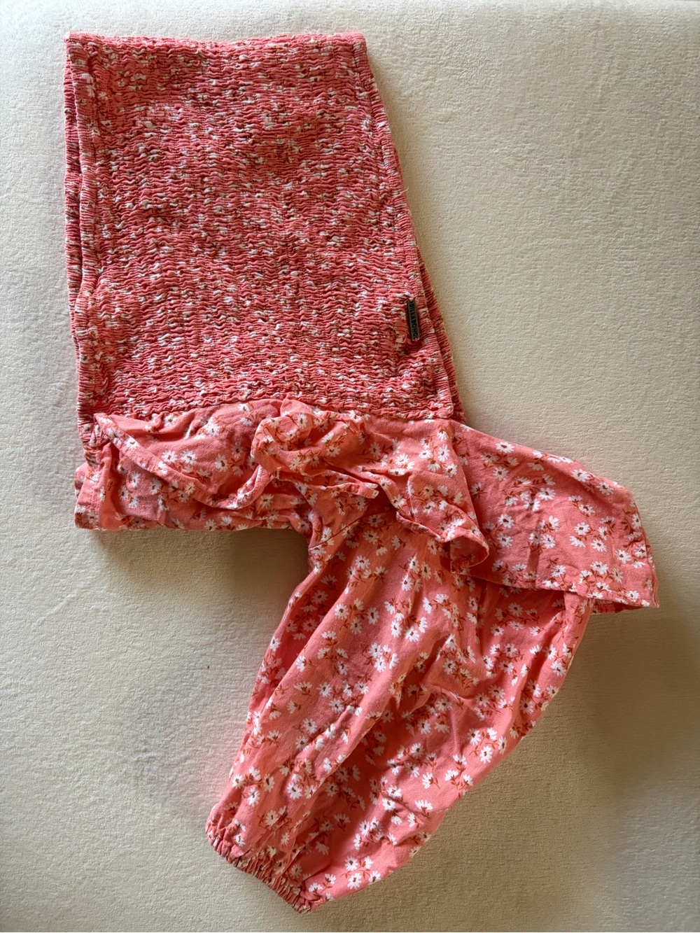Girls' Coral Floral Ruffle Billa Bong Blouse